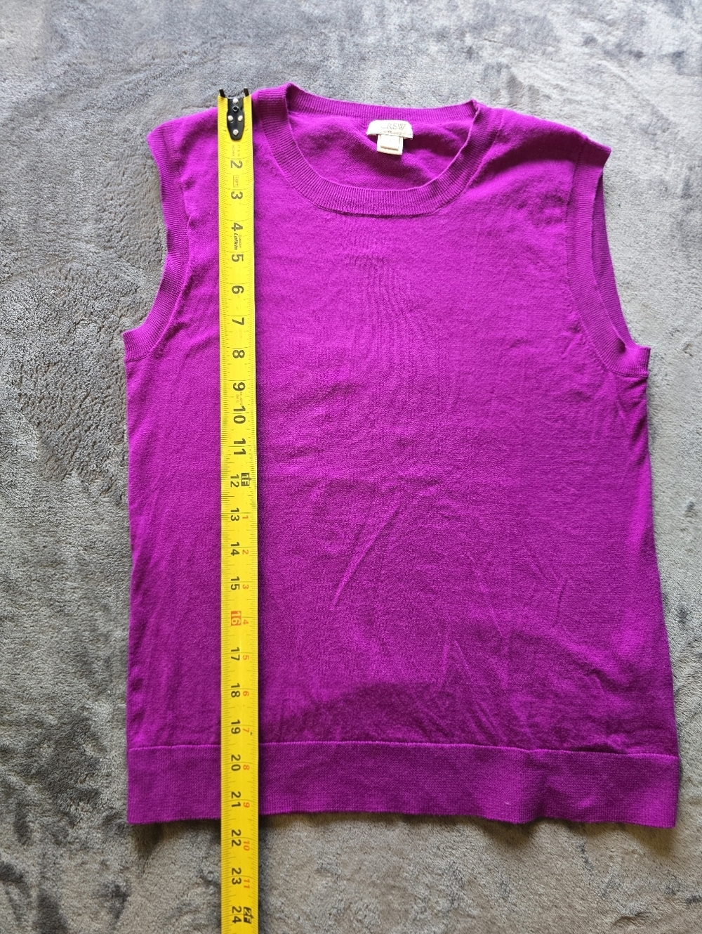 J.Crew Purple Knit 100% Cotton Tank Sizs Small - Picture 5 of 8